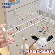 Nail-Free Seamless Over-The-Door Hooks Bedroom Double-Sided Color Hooks Dormitory Doors Behind Doors