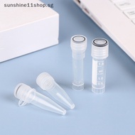 Sunshineshop 20pcs 1.5/1.8ml PP Lab Analysis Freezing Tubes Graduation Centrifuge Tube Volume Vials Bottles With Blocking Cap Screw Cap SG