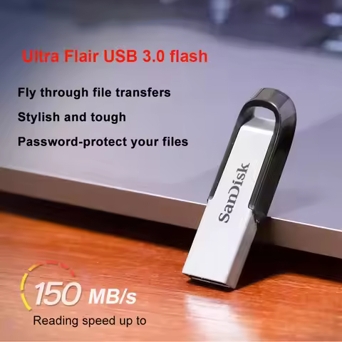 SANDISK Ultra Flair USB 3.0 Flash Drive Up To 150MB/s Read 512GB 256GB 128GB 64GB 32GB mini Pen Driv