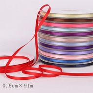 0.6CM Density Polyester Ribbon Ribbon Hair Accessories Ribbon 6mm Ribbon Bowknot DIY Gift Wrapping R