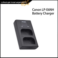 Canon LP-E6NH Battery Charger Dual USB Charging for 5D 6D Mark II Mark III EOS 60D 7D 6D 70D 80D 60D