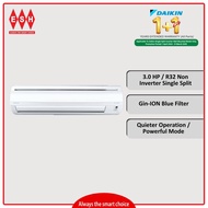 Daikin 3.0HP Non-Inverter R32 Single Split Air Conditioner FTV85PBV1MF/RC85BV1M (Deliver within Klang Valley Areas Only) | ESH