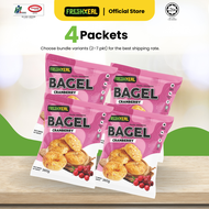 [Halal] FreshXeal Premium Frozen Cranberry Bagel (4 Pcs) Made With Premium Ingredients Ready to Eat 