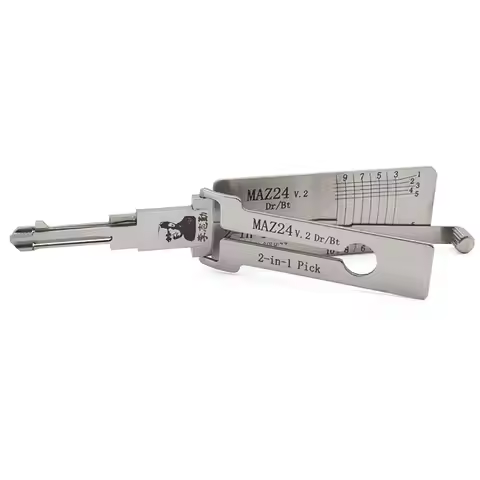 Lishi MAZ24 2 in 1 Locksmith Tool Lock Pick & Decoder Flat Milling for Mazda 2/3/5/6/8 Models