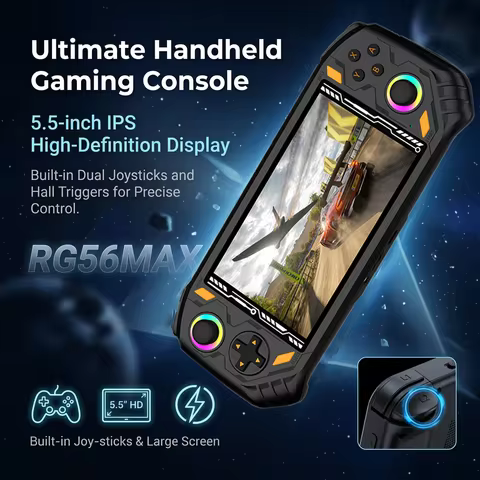 RG56 Pro Retro Gaming Console Ultra Fast Boot Load All Kinds Of Classic 3D Games HD Clear Picture Qu