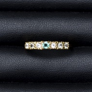 แหวนพลอยมรกตโคลัมเบีย(Emerald)พลอยเพทาย สีขาว ( White Zircon) เรือนเงินแท้92.5%ชุบทองล้อมด้วยเพชรCZ เกรดสวยพิเศษจากรัสเซีย ไซด์นิ้ว54 หรือเบอร์ 6.5 US