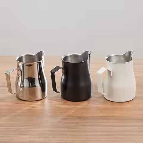350/500ML Stainless Steel Milk Frothing Pitcher - Pour Over Coffee Kettle Espresso Steaming Milk Fro