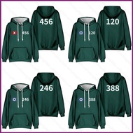 HT Squid Game 2 number 456 120 246 388 333 Hoodie Anime Sweatshirt Unisex Long Sleeve Top HT