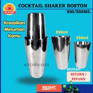 Cocktail Shaker Boston Milk Shake Juice Drink Mixer Bartender Mixer Stainless and Plastic
