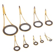 [svzfjuv] 9 Pieces Fishing Rod Guide Fishing Rod Eye Ring Guide Tip Rod Repair Kit