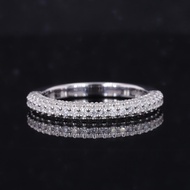 Brand new  Silver Sterling 925 Lab-Grown Diamond Round Shape Jewelry Wedding Band Ring