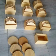 Round coaster set Of 6 / Glass Mat Contents 6 coaster set