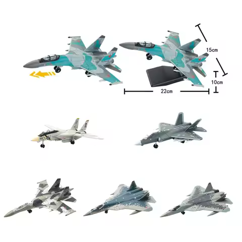 1:72/100 Scale Diecast Airplanes Russian Air Force Fighter Jets Su-35s F-14 Su-57 Su-57s Model For C