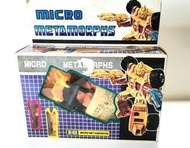 絕版罕有80年代台灣製造 台版變形金剛 MICRO METAMORPHS 塑膠剷泥車機械人