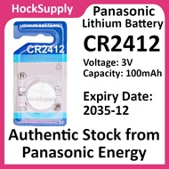 [1,2pcs] Panasonic CR2412 Lithium Battery 3V Button Battery 2412 [Authentic][FAST SHIP OUT]