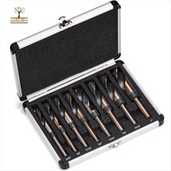 8 Piece Silver and Deming Drill-Bit Set Reduced Shank Drill Bit Set Cobalt Drill Bit Set 1/2-Inch-Di