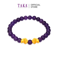 TAKA Jewellery 999 Pure Gold Double Baby Pixius Beads Bracelet