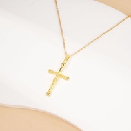 18K Gold The Christian cross of Jesus Christ XZ-18 Cross-shaped fashion pendant in a vintage style
