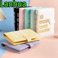 LANHUA 100 Envelopes Money Saving Challenge, Save Money Reusable Envelope Challenge Binder,  Leather