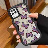HP Phone Case For Samsung A22 M22 M32 Case Butterfly Macaron Color Softcase Soft Silicone Case Mirro
