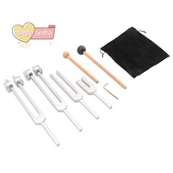 4Pcs Tuning Fork Set(128Hz,  136.1Hz, MI 528Hz, 4096Hz),for Healing Chakra,Sound Therapy,Reliever St