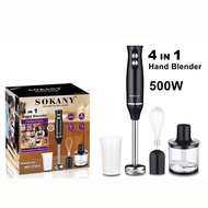 Bear Hand Blender 4 in 1 เครื่องเตรียมอาหาร เครื่องปั่นมือเอนกประสงค์ คั้นน้ำ / บดเนื้อ /กวน / ตีไข่