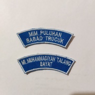 School Location Embroidery Bet Size 8x2.8 CM Full Colorpilihan Available in Many Colors, Can Request