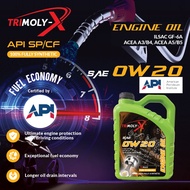 TRIMOLY-X TRIMOLYX 0W20 FULLY SYNTHETIC ENGINE OIL SP/CF 4L Car Lubricant Minyak Hitam Minyak Enjin Kereta