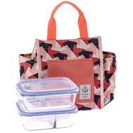 (SG)Lock n Lock - Lunch Box Oven Glass LLG990 Exclusive Stackable Oven Glass Container (Dengan Tas) 