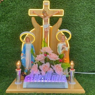 Catholic Altar Set, Holy Statue 25 - With Led Lights - Eastern Catholic Altar Fatima (NCDS-0010)