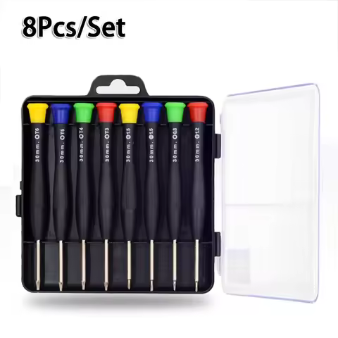 8pcs Precision Torx Cross Screwdriver T3 T4 T5 T 6 PH000 SL1.5 For Eyeglass Jewelry Watch Clocks Rep