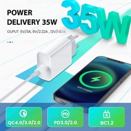 PD 35W Fast Charger For iPhone 14 13 12 11 15 Pro Max Plus USB C Charger Phone Accessories