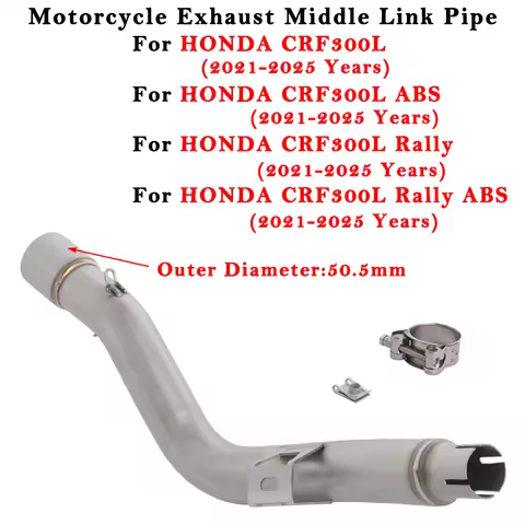 Motorcycle Exhaust Escape System Modified Muffler 51MM Middle Link Pipe For HONDA CRF300L CFR 300L R