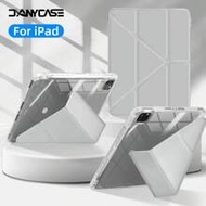 เคสป้องกันแบบพับได้โปร่งใส DANYCASE กันกระแทกสไตล์หนังสือ เข้ากันได้กับ IPad A16 2025, Air 11/13, M2