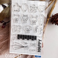 0168-31 Balloon Animal happy Transparent Seal Crystal