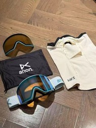 【雪場顏值巔峰】Burton Anon M4 提夫尼藍色 磁吸滑雪鏡套裝