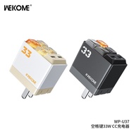 Wekome Space Button Dual type-C Port Mobile Phone Charger 33W Fast Charge Foldable Charging Head WP-