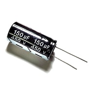 2ชิ้น450V150UF 150UF 150MFD 450V 450WV 18X35มม. 105C ตัวเก็บประจุแบบอิเล็กโทรไลติกอลูมิเนียม