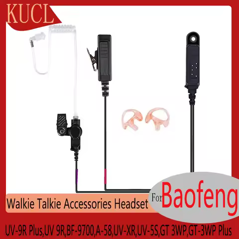 Earpiece for Baofeng UV9R-Plus,UV9R,BF9700,A58,UV-XR,UV5S,GT 3WP,GT-3WP Plus, Radio Headset with Mic