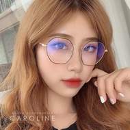 Two-Color Polygon Charming Style Polygonal Flat Glasses 71441