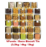 {BUY AT YOUR OWN RISK} VFoods / Daco Biscuit Tin (3.5kg / 4kg / 5kg) - 29 Flavours