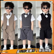 [Handsome Boy Dress] Host Costume Summer Children Suit Suit Boy Baby Birthday Flower Girl Photograph