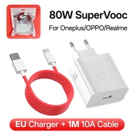 80W Charger Supervooc Original EU with 10A Cable Phone Charger for Oneplus 15R 13R 13 13S 12 OPPO Fi