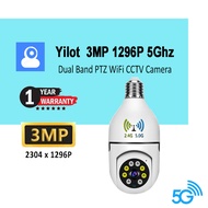 [Yilot]E27 Bulb 5GHz WiFI CCTV Camera 3MP 1296p Dual Light Color Night Vision Wireless CCTV Security