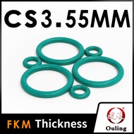 Ouling CS3.55mm Green FKM ID8-128mm Fluororubber FPM O-Ring washer Sealing Ring wholesale discount