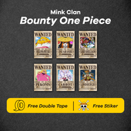 Poster Bounty One Piece Wanted 1 Set Crew Poster Dinding Kamar Aesthetic Anime One Piece Ukuran A6 A