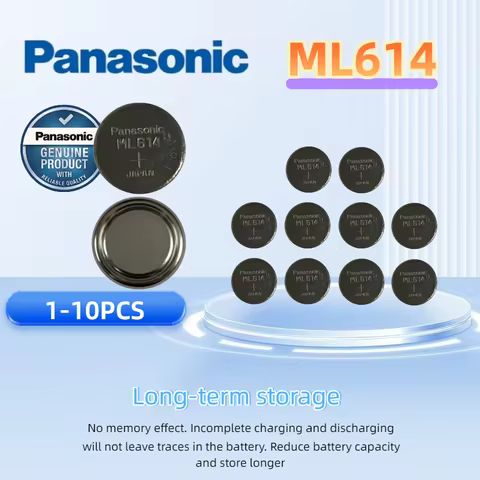 1-10PCS Original Panasonic ML614 ML614S 3V Rechargeable Button Battery ML614 ML614S Backup Battery
