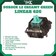 Switch Durock L2 Creamy Green | Durrock | Linear 62g | Mechanical keyboard switch | TheKeebsOfLeser