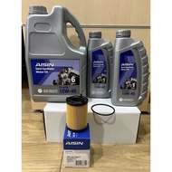 น้ำมันเครื่อง 8ลิตร AISIN +กรองเครื่อง อีซูซู DMAX คอม ลูกยาว/DMAX 1.9บลูเพาเวอร์ลูกกระดาษ