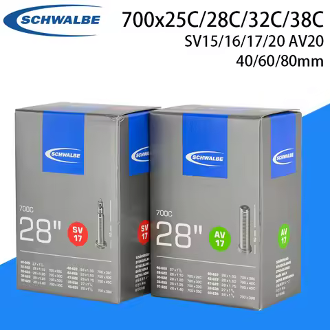 2pcs Schwalbe 700Cx25C/28C/32C/38C Road Bike Inner Tube Presta/Schrader 40/60/80mm Valve Bicycle Tir